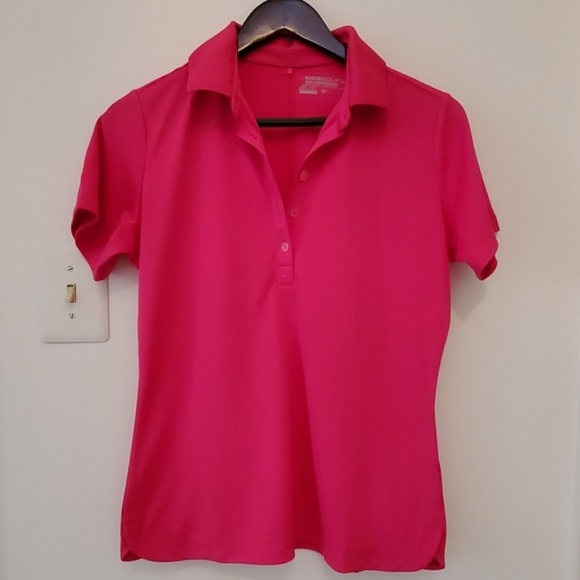 pink nike polo